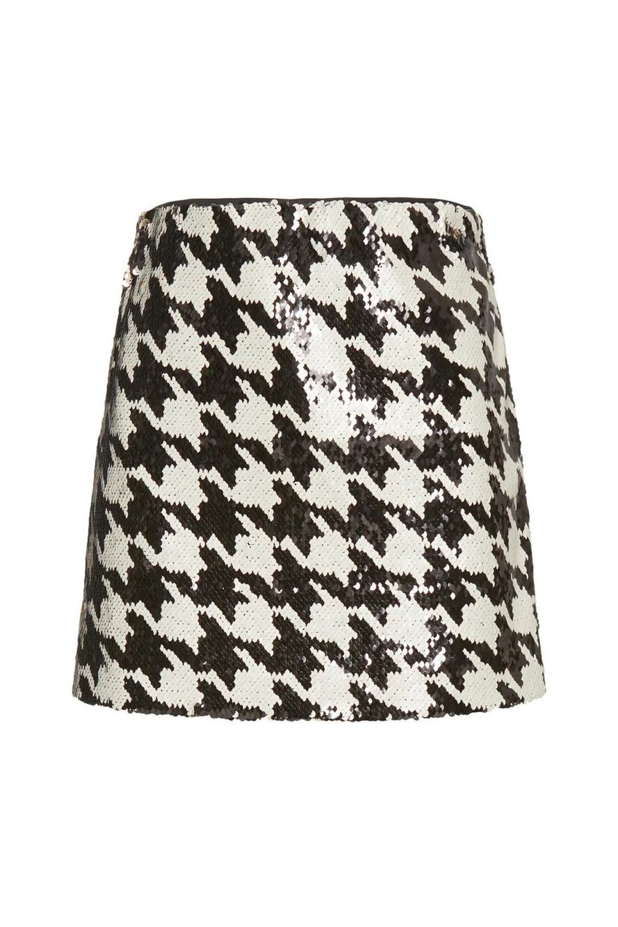 ASTR the Label Sequin Houndstooth Mini Skirt NWT- Size M